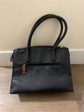 Calvin Klein Black Satchel with Gold Hardware
